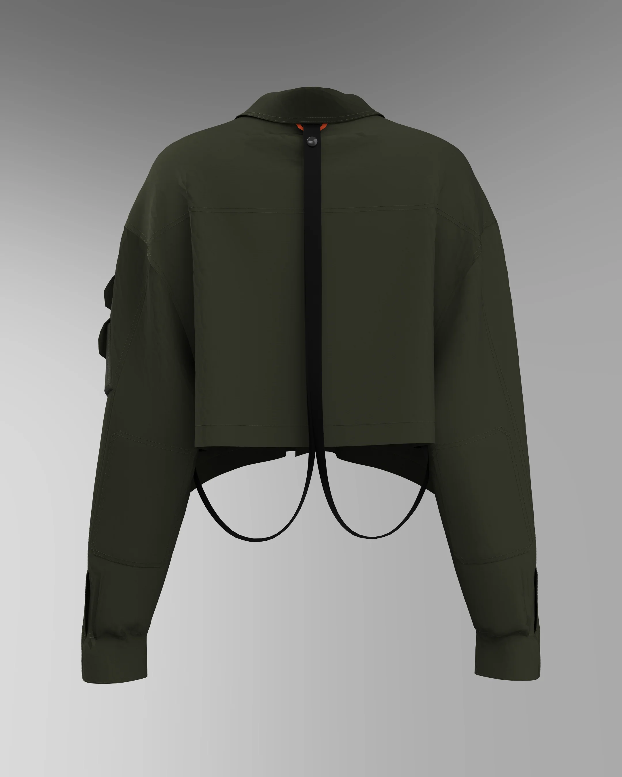 CORE Cropped Overshirt - Olive - Image 8