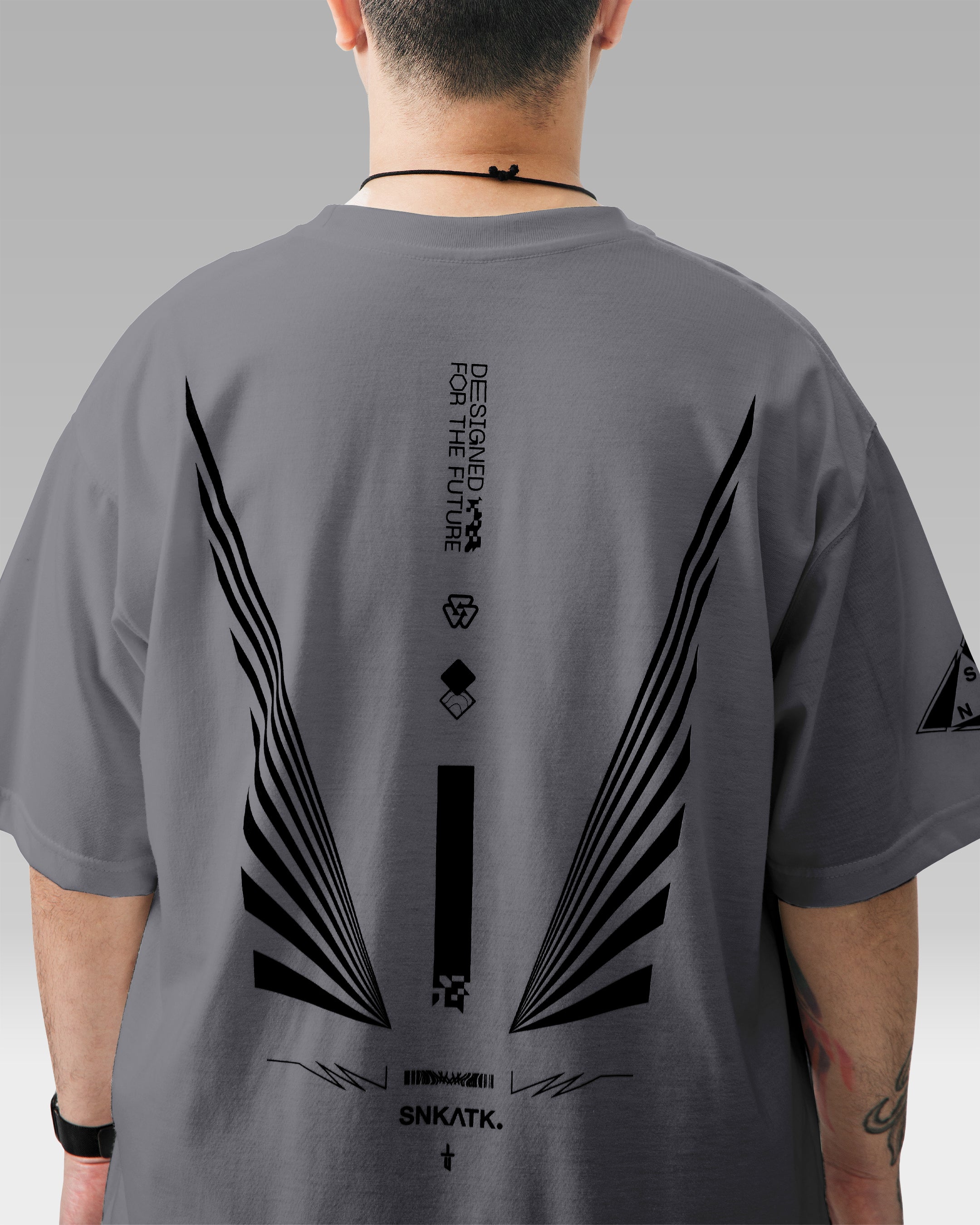 CORE OS WINGS T-shirt - Grey - Image 4