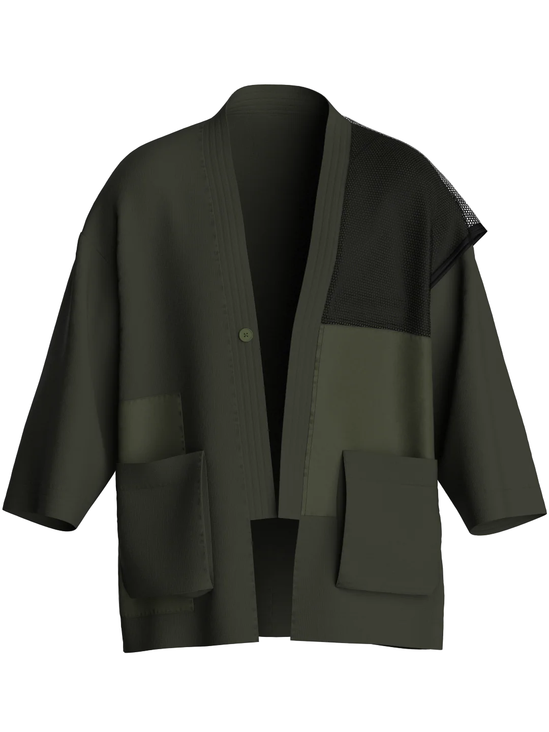 Patchwork Noragi: Olive/Black - Image 4