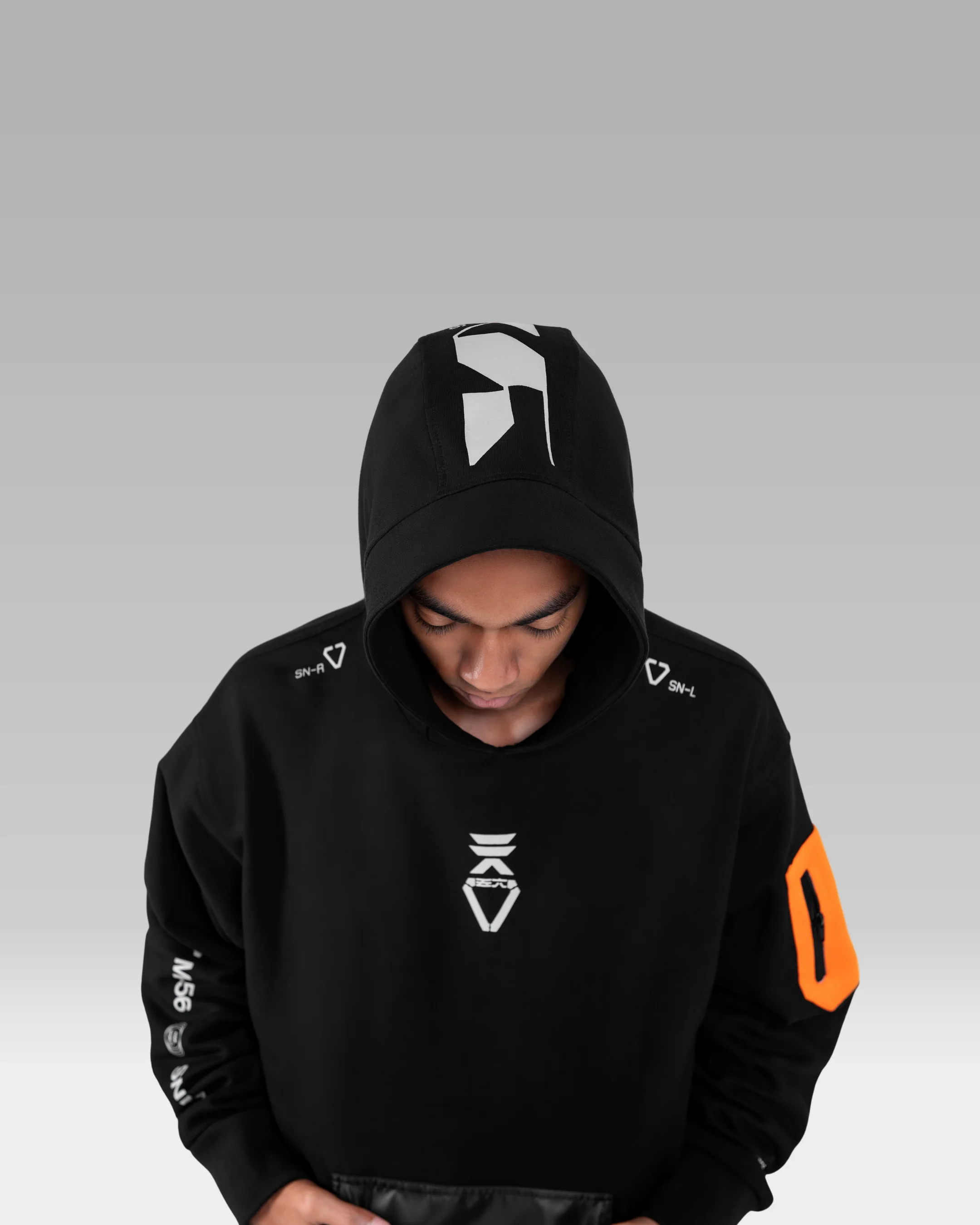 SNK56/PV-F45 Hoodie - Black/Orange - Image 14