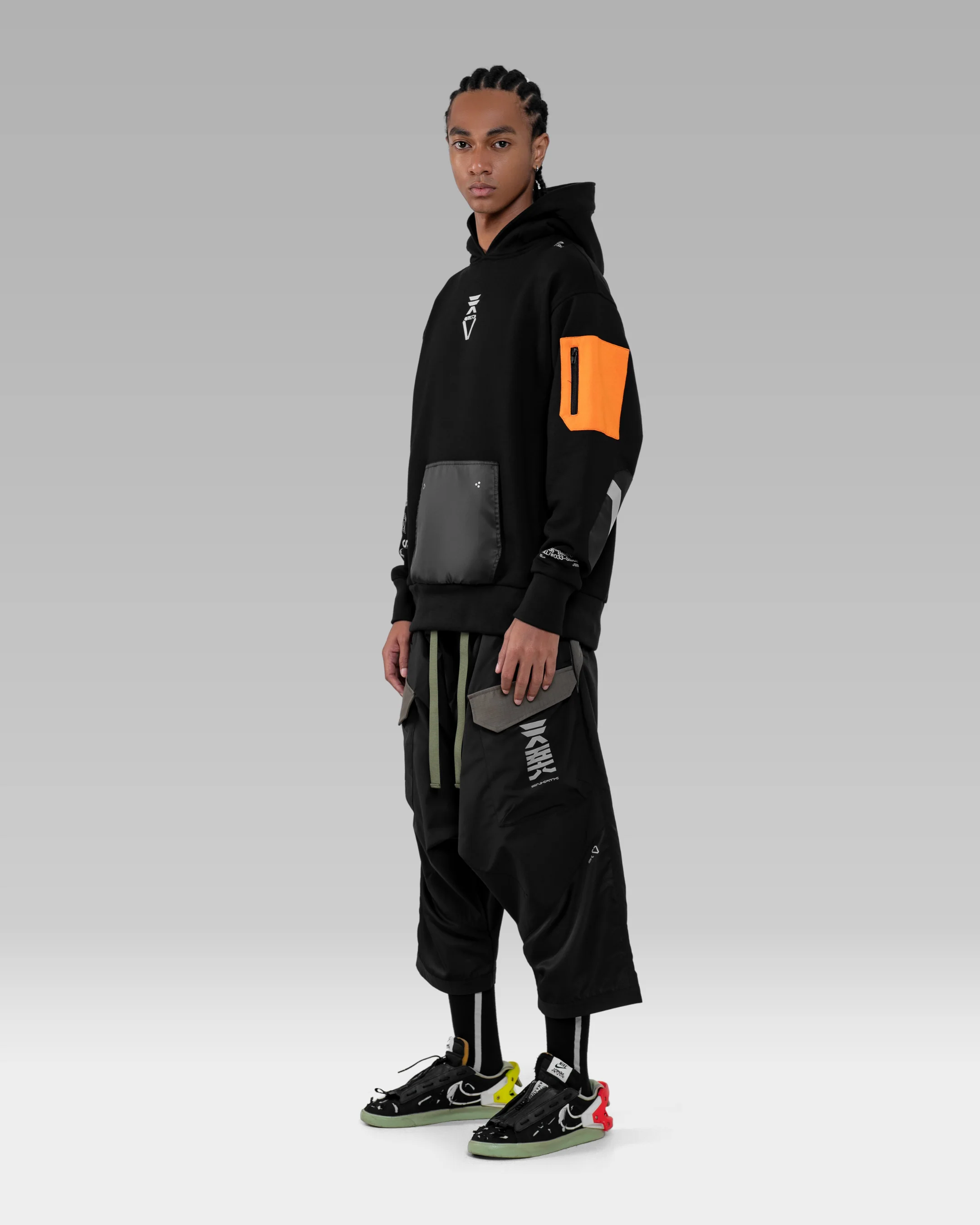 SNK56/PV-F45 Hoodie - Black/Orange - Image 6